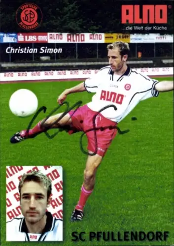Autogrammkarte Fußballer Christian Simon, SC Pfullendorf, Autogramm