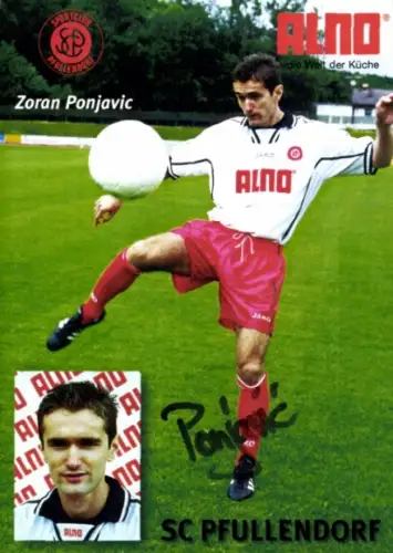 Autogrammkarte Fußballer Zoran Ponjavic, SC Pfullendorf, Autogramm