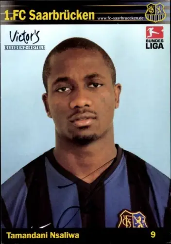 Autogrammkarte Fußballer Tamandani Nsaliwa, 1. FC Saarbrücken, Autogramm
