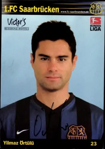 Autogrammkarte Fußballer Yilmaz Örtülü, 1. FC Saarbrücken, Autogramm