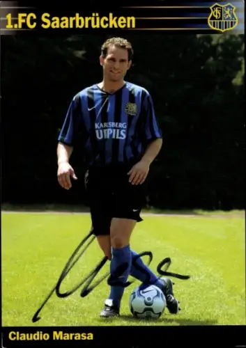 Autogrammkarte Fußballer Claudio Marasa, 1. FC Saarbrücken, Autogramm