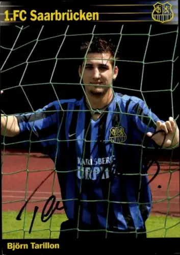 Autogrammkarte Fußballer Björn Tarillon, 1. FC Saarbrücken, Autogramm