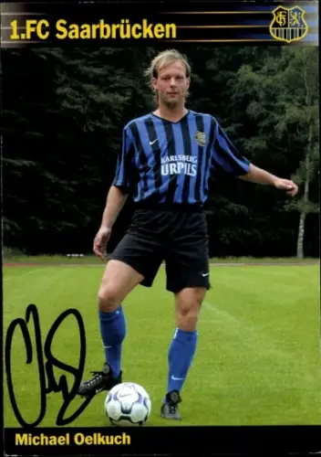 Autogrammkarte Fußballer Michael Oelkuch, 1. FC Saarbrücken, Autogramm
