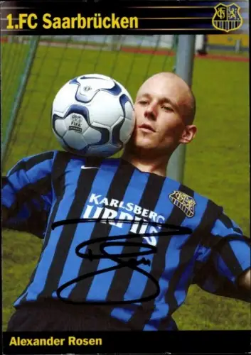 Autogrammkarte Fußballer Alexander Rosen, 1. FC Saarbrücken, Autogramm