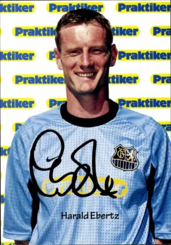 Autogrammkarte Fußballer Harald Ebertz, 1. FC Saarbrücken, Autogramm