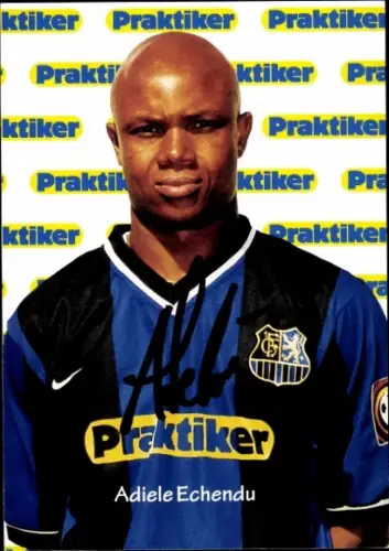 Autogrammkarte Fußballer Adiele Echendu, 1. FC Saarbrücken, Autogramm