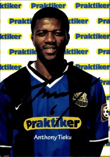 Autogrammkarte Fußballer Anthony Tieku, 1. FC Saarbrücken, Autogramm