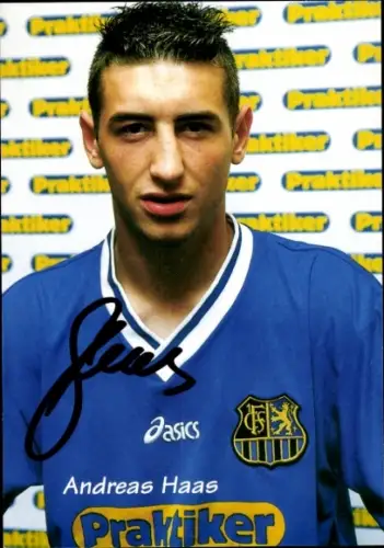 Autogrammkarte Fußballer Andreas Haas, 1. FC Saarbrücken, Autogramm