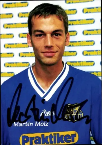 Autogrammkarte Fußballer Martin Molz, 1. FC Saarbrücken, Autogramm