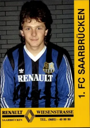 Autogrammkarte Fußballer Bernd Rohrbacher, 1. FC Saarbrücken, Autogramm