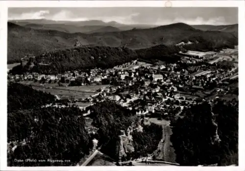 Ak Dahn in der Pfalz, Fliegeraufnahme