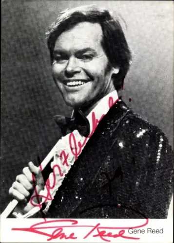 Autogrammkarte Choreograph Gene Reed, Portrait, Autogramm