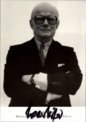 Ak Moderator Werner Höfer, Portrait, Autogramm