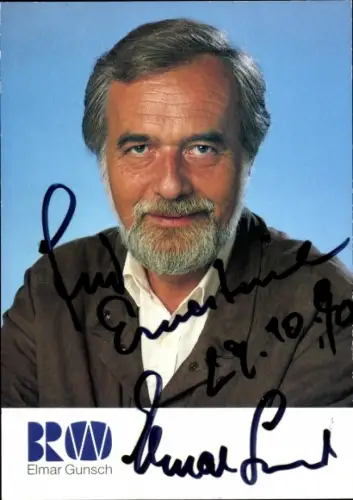 Foto Autogramm Moderator Elmar Gunsch, BRw