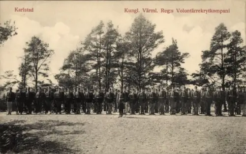 Ak Karlstad Schweden, Kungl. Värml. Regis Volontärrekrytkompani