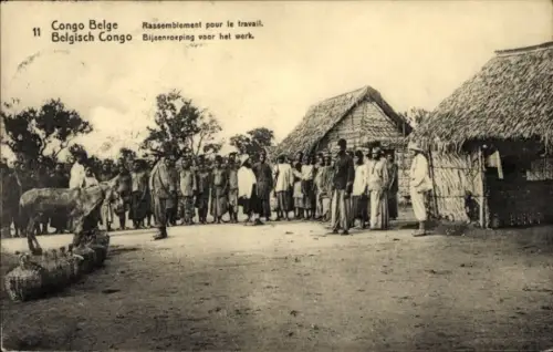 Ganzsachen Ak DR Kongo Zaire, Rassemblement pour le travail