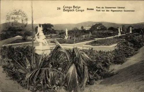 Ganzsachen Ak Boma DR Kongo Zaire, Governor General's Park