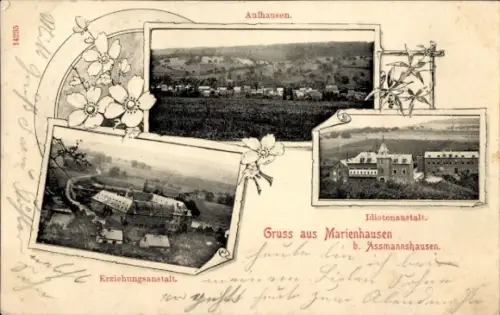 Ak Aulhausen Rüdesheim am Rhein, Kloster Marienhausen, Erziehungsanstalt, Idiotenanstalt