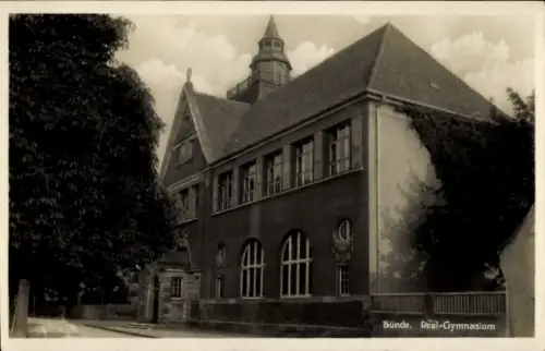 Foto Ak Bünde in Westfalen, Real-Gymnasium