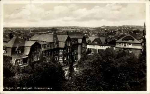 Ak Hagen in Westfalen, Gesamtansicht, Krankenhaus
