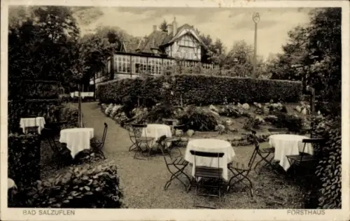 Ak Bad Salzuflen in Lippe, Forsthaus, Gartenterrasse