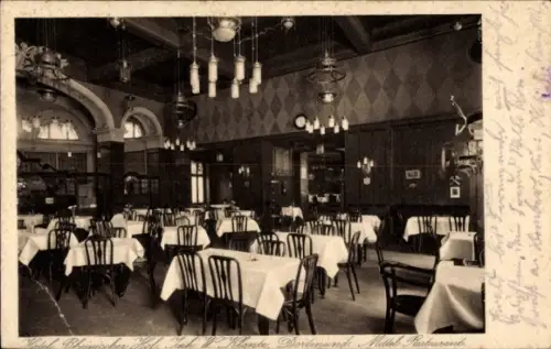 Ak Dortmund im Ruhrgebiet, Hotel-Restaurant Rheinischer Hof, Innenansicht