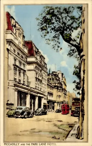 Künstler Ak West End London City England, Piccadilly, Park Lane Hotel