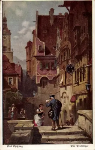 Künstler Ak Spitzweg, Carl, Der Briefträger