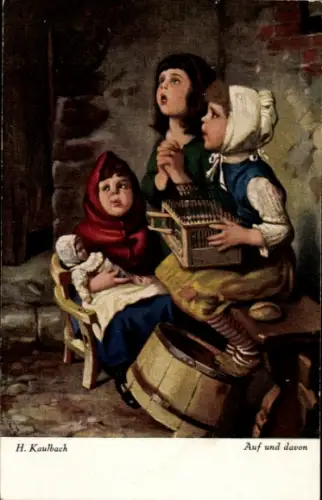 Künstler Ak Kaulbach, H., Auf und davon