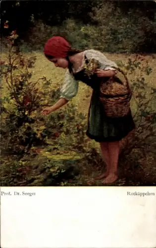 Künstler Ak Seeger, Dr., Rotkäppchen