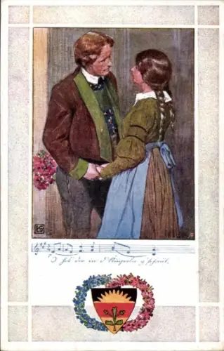 Lied Ak Deutscher Schulverein Nr. 374, I hab dir in d'Äugelein g'schaut