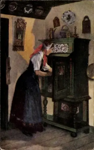 Künstler Ak Kornerup, V., Festvorbereitung