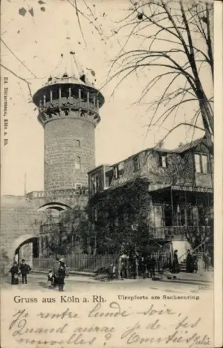 Ak Cöln Köln am Rhein, Ulrepforte, Sachsenring,   , schwarz-weiß