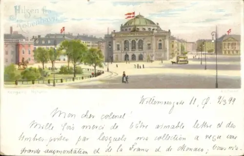Litho København Kopenhagen Dänemark, Kongens Nytorv