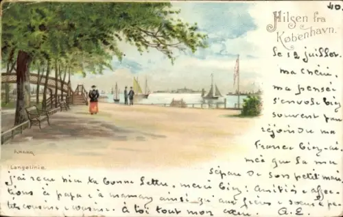 Künstler Litho København Kopenhagen Dänemark, Langelinie