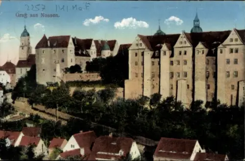 Ak Nossen in Sachsen, Burg  Gruß aus   mit Stempel
