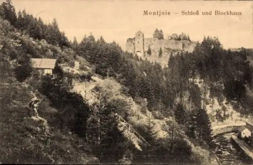 Ak Monschau Montjoie in der Eifel,  Schloss und Blockhaus
