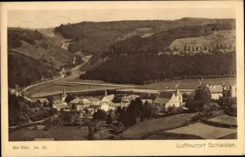 Ak Schleiden in der Eifel, Luftkurort  Die Eifel, No. 32, Landschaft, Dorfansicht