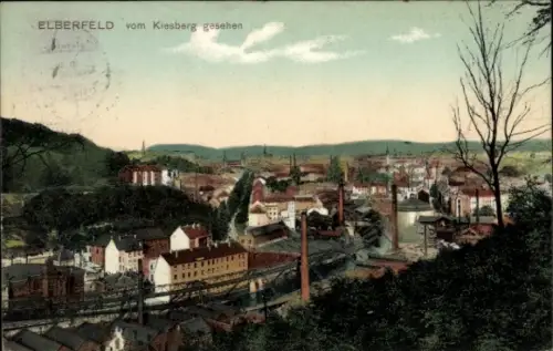 Ak Elberfeld Wuppertal, Gesamtansicht vom Kiesberg aus gesehen