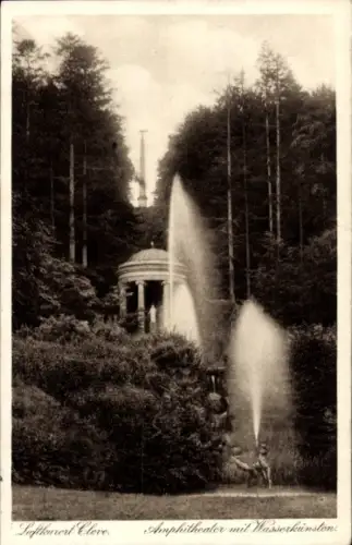 Ak Bad Cleve Kleve am Niederrhein, Amphitheater, Wasserspiele, Bäume, Parklandschaft