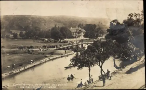 Ak Konstantinopel Istanbul Türkei, Promenade de Vendredi