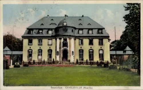 Ak Charleville sous Bois Moselle, Sanatorium  Moselle, Garten,  Architektur
