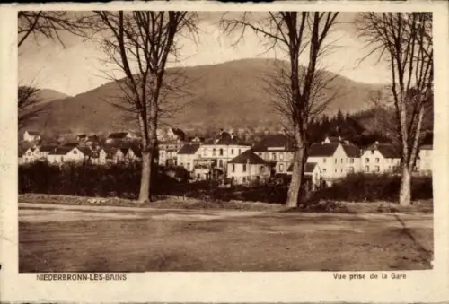 CPA Niederbronn-les-Bains, Alsace Bas-Rhin, Vue prise de la Gare