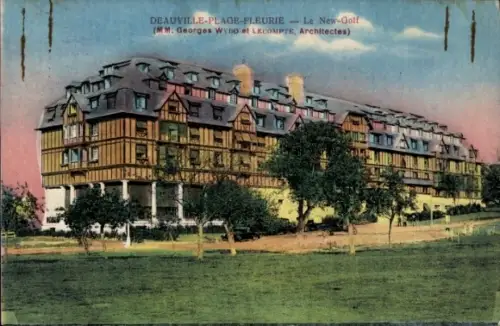 Ak Deauville La Plage Fleurie Calvados, Deauville-Plage-Fleurie, Le New-Golf, Architektur, 