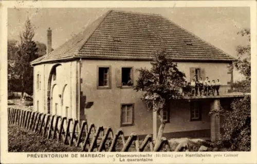 Ak Obermorschwihr Obermorschweier Elsass Haut Rhin, Präventorium de Marbach,  Herrlisheim, Colmar