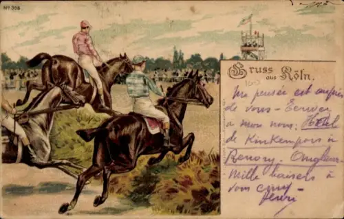 Litho Merheim Kalk Köln am Rhein, Rennbahn