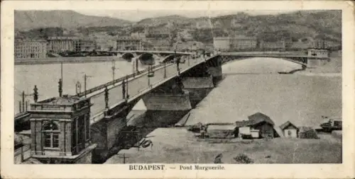Ak Budapest Ungarn, Brücke, Fluss, Stadtansicht,  Pont Marguerite