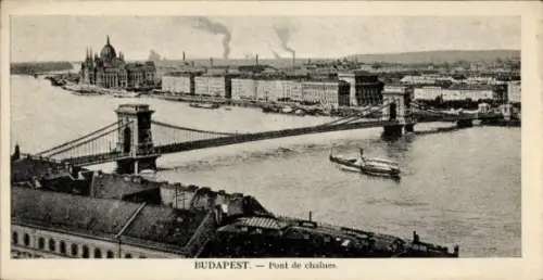 Ak Budapest Ungarn, Kettenbrücke