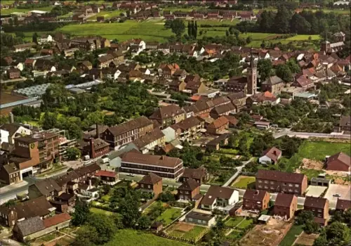 Ak Issum am Niederrhein, Vogelschau