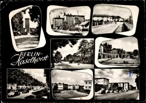 Ak Berlin Spandau Haselhorst, Turm, Detailansichten, VW Käfer